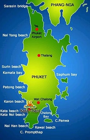 سواحل و نقشه پوکت-شهر فرنگ
