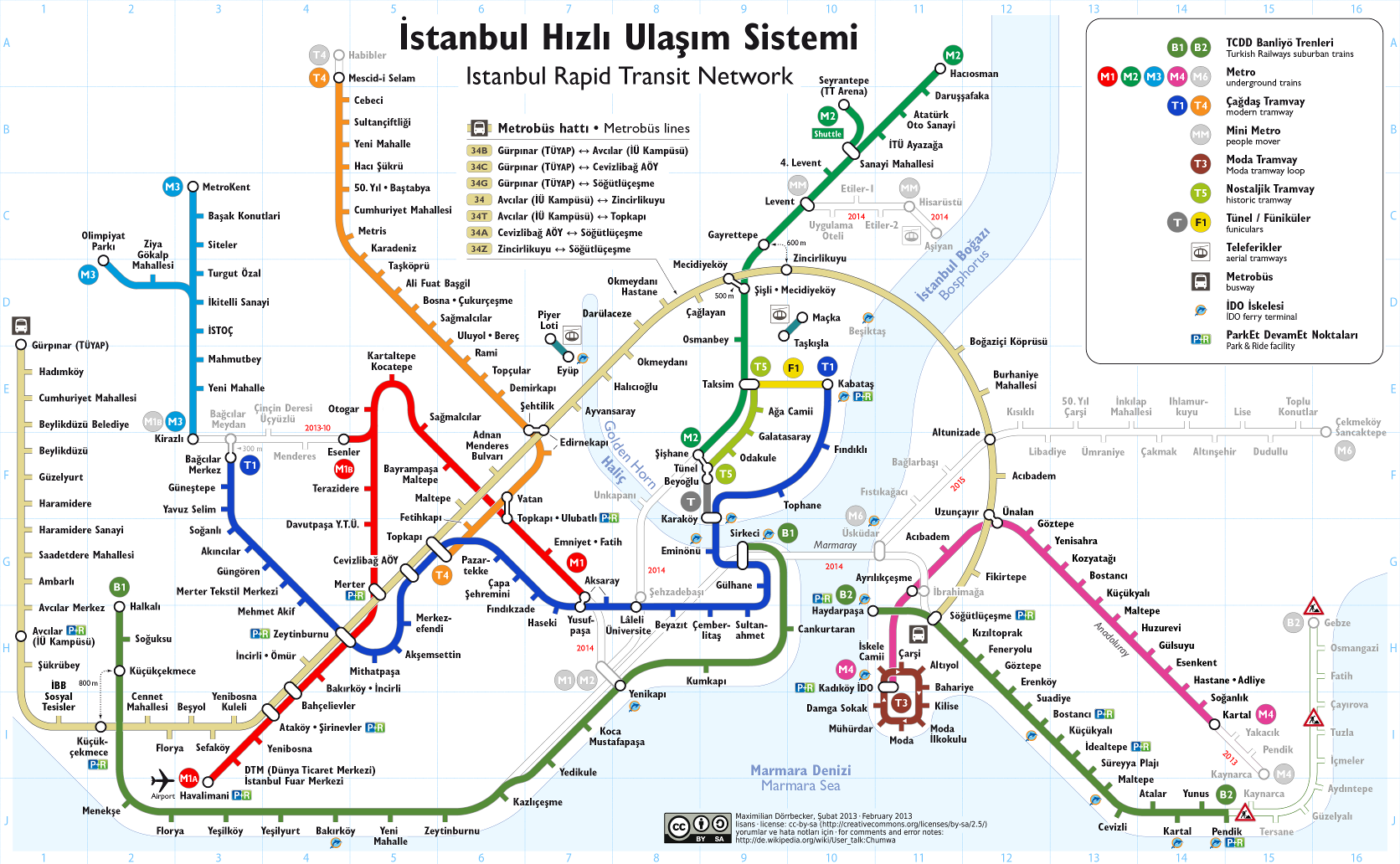 نقشه مترو استانبول-شهر فرنگ